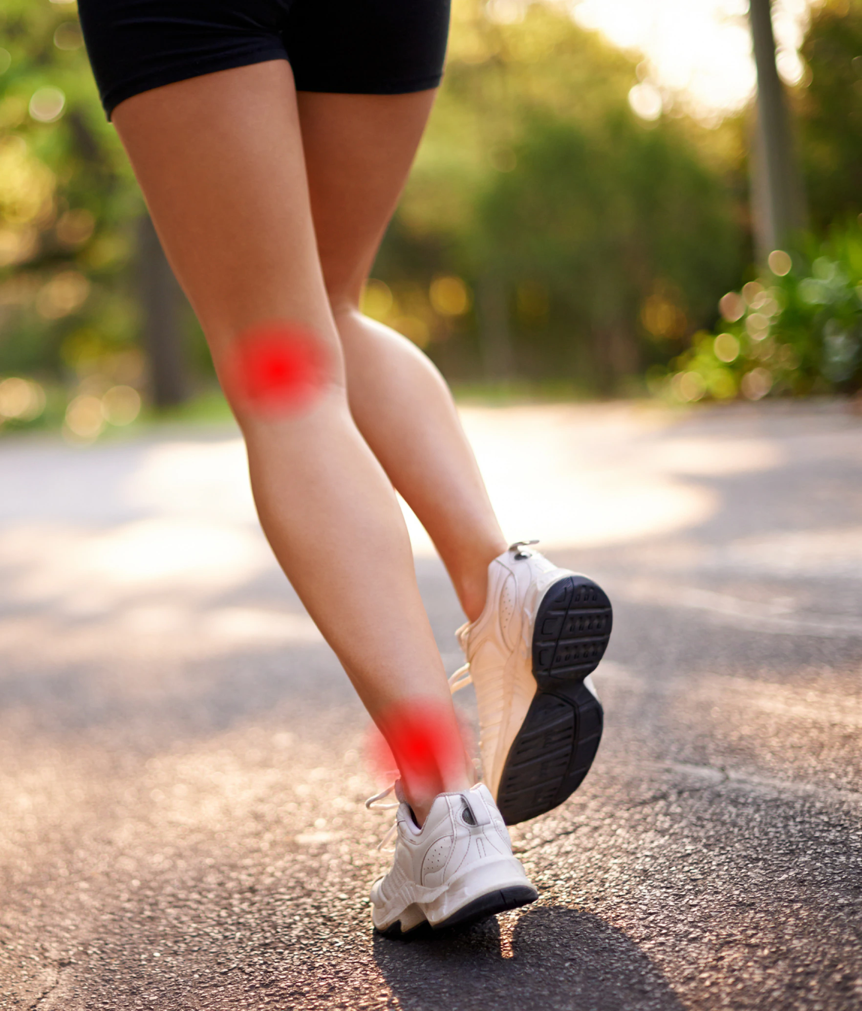 The ankle joint, where an osteochondral lesion affects the cartilage of the talus